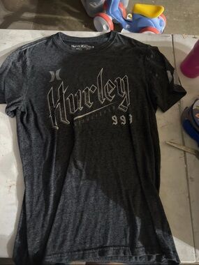 Hurley Charcoal Graphic Logo Tee